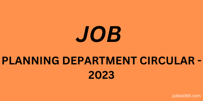 PLANNING DEPARTMENT JOB CIRCULAR_ 2023